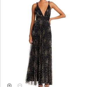 Jill Stuart Black and Gold Dress